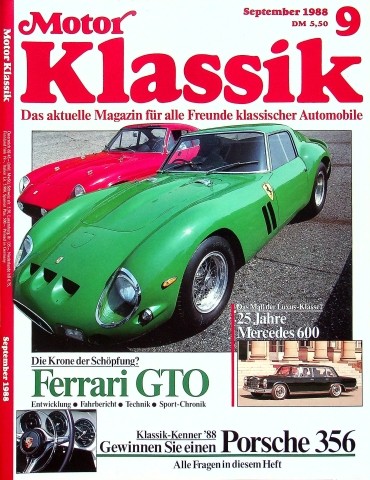 Deckblatt Motor Klassik (09/1988)